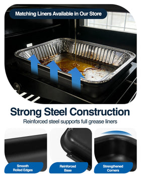 Matchwaves catch pan on Weber Summit with rust resistant coating.