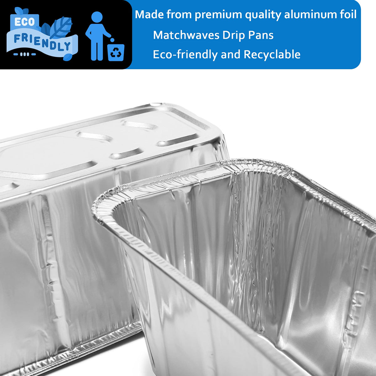 Matchwaves deep-groove design helps prevent leaks while grilling and traps grease securely.