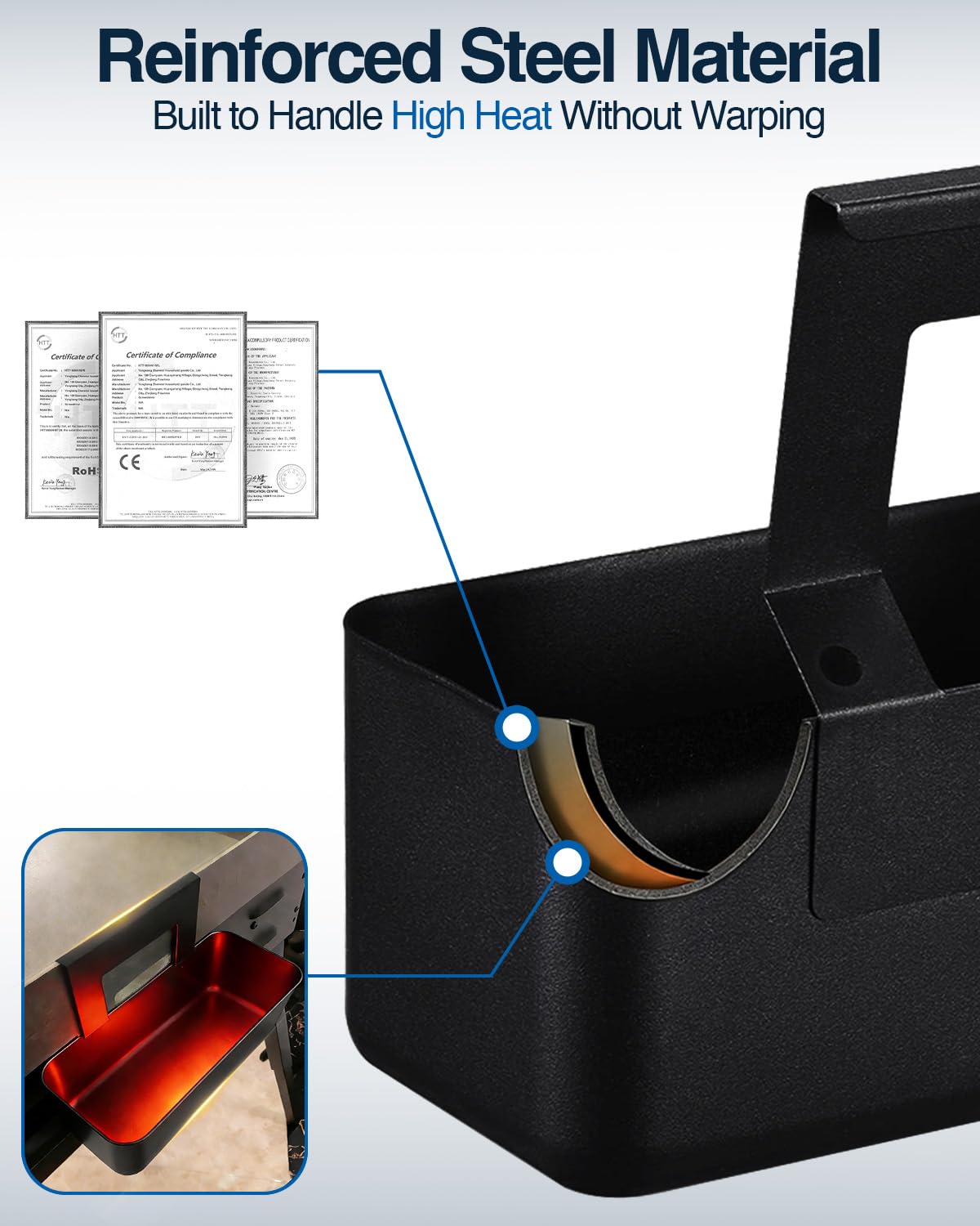 Matchwaves drip pan liner compatibility for mess-free disposal.