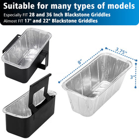 Grease cup liner fit for 28 and 36 inch Blackstone griddles