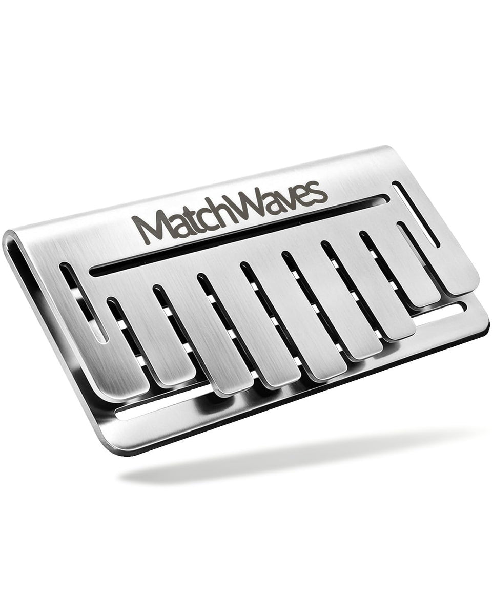 Matchwaves Grease Gate blocker front view showing edge protection and guard on a hot griddle