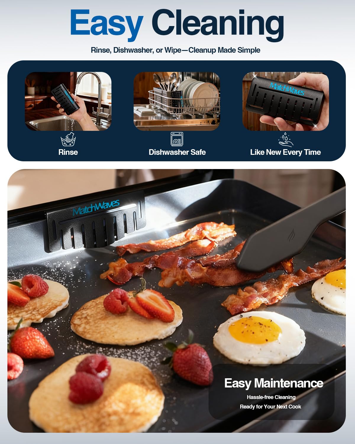 Matchwaves Grease Gate Blocker protects hands with rounded edges