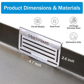 Matchwaves Grease Gate Blocker mounted on griddle edge for stable use