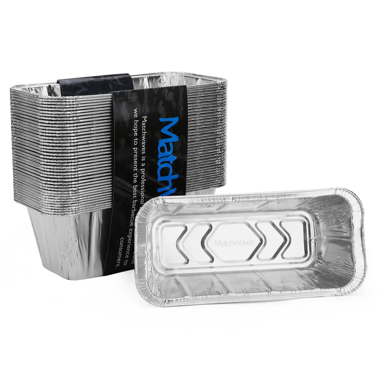 Matchwaves grease-pan-liner 8x3-7in fits rear Blackstone pan and catches juices for a cleaner grill.