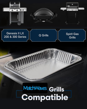 Matchwaves large-capacity drip pans reduce mid-session changes and mess