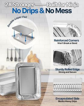 Matchwaves liners enable quick-change cleanup after cooking.