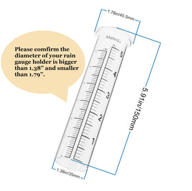 Mateda post mount rain gauge ready for outdoor use