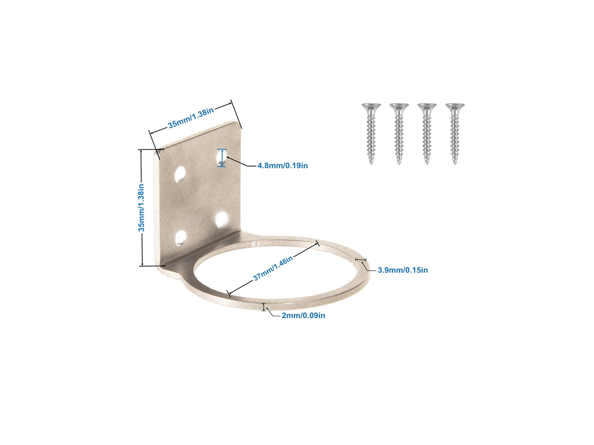 Mateda stainless steel rack mount for secure fence post installation