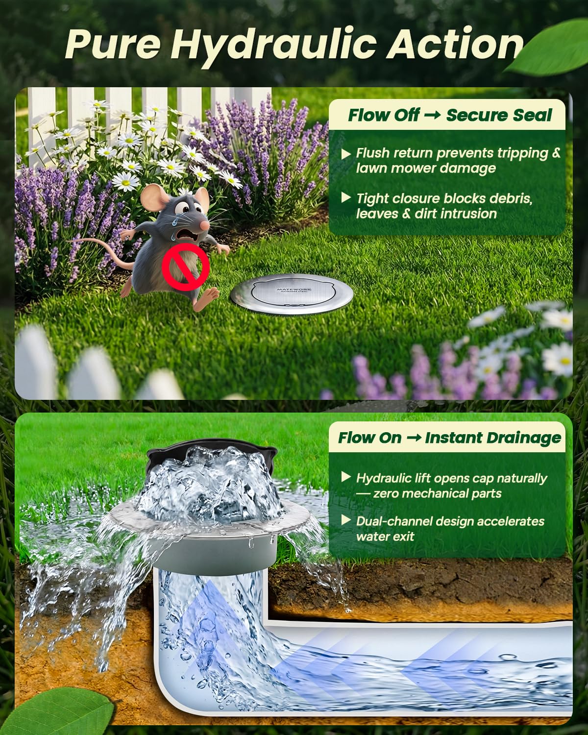 Matework removable lid detached for quick cleaning and debris inspection.