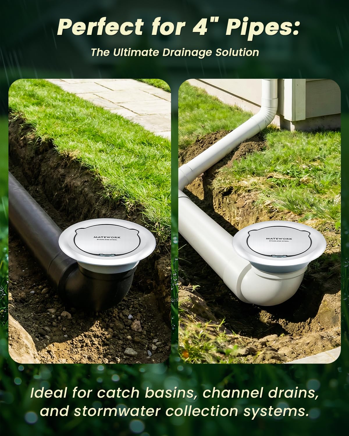 Matework yard channel drain installed for reliable outdoor drainage in the yard.