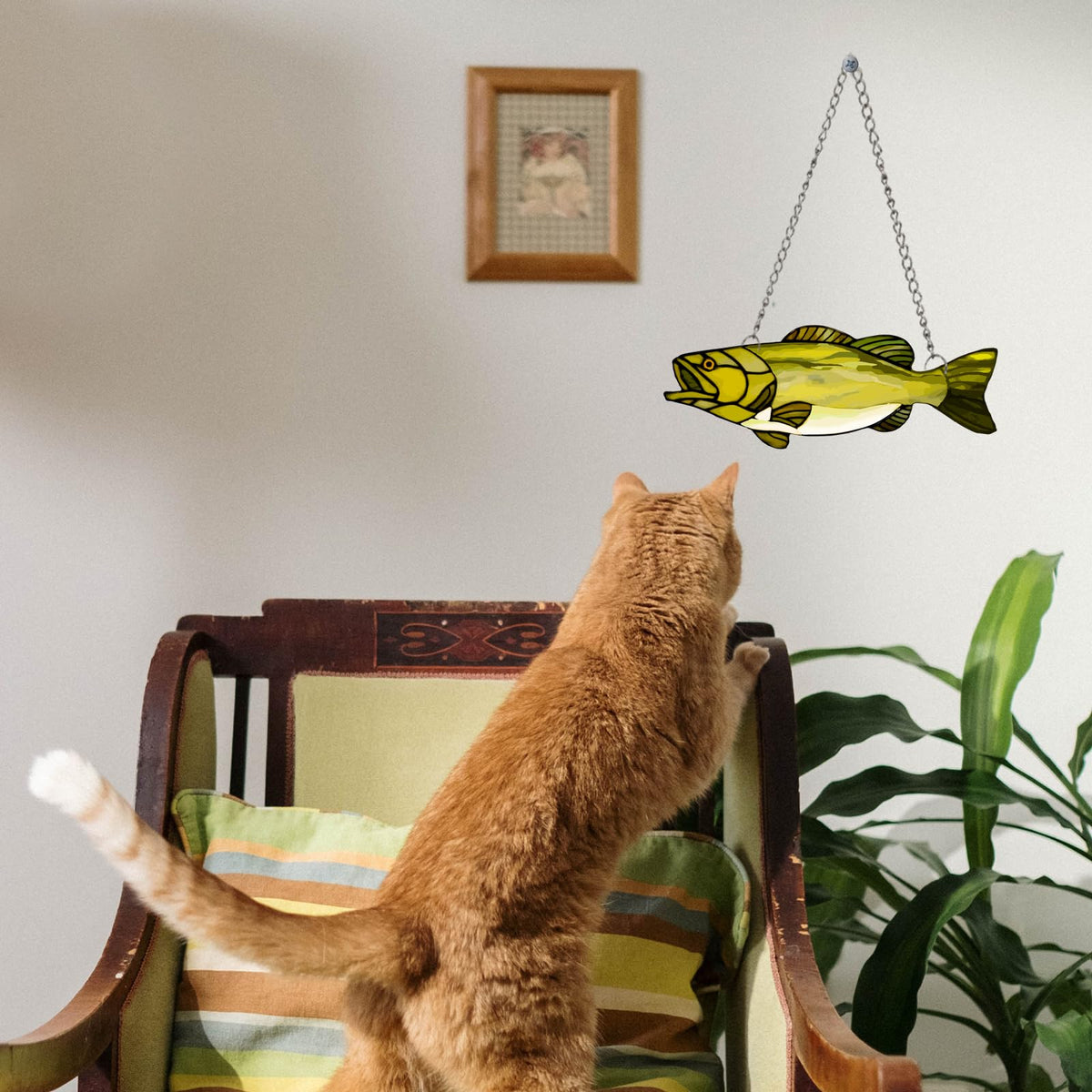 MATIHAY bass gift idea wall art for fishing enthusiasts and hobby lovers.