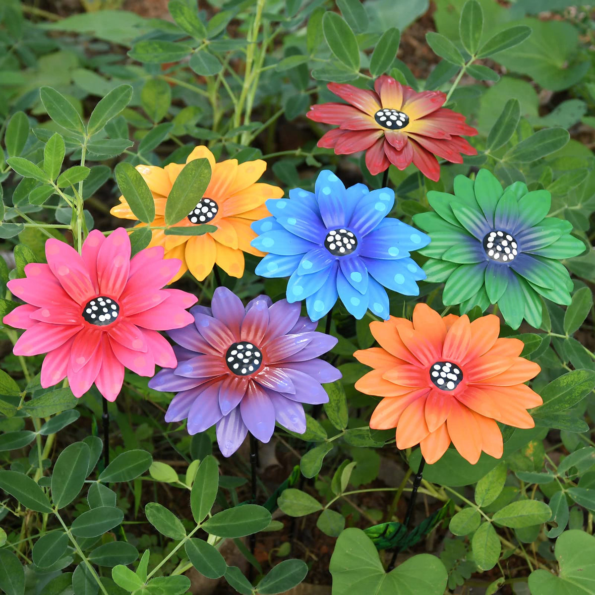 Matlern daylily garden stake bright bloom enhances outdoor decor.