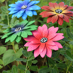 Matlern outdoor flower stake ready to insert into soil.