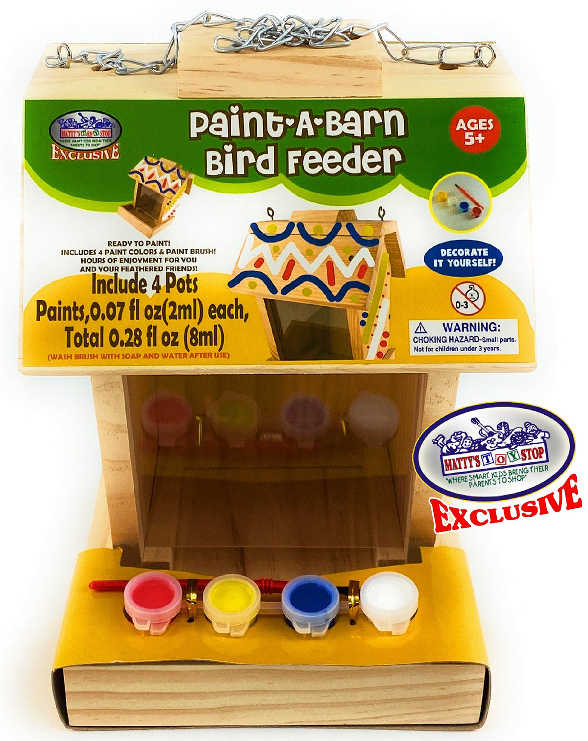 Matty's Toy Stop 9-inch bird feeder ready for hanging in your yard.