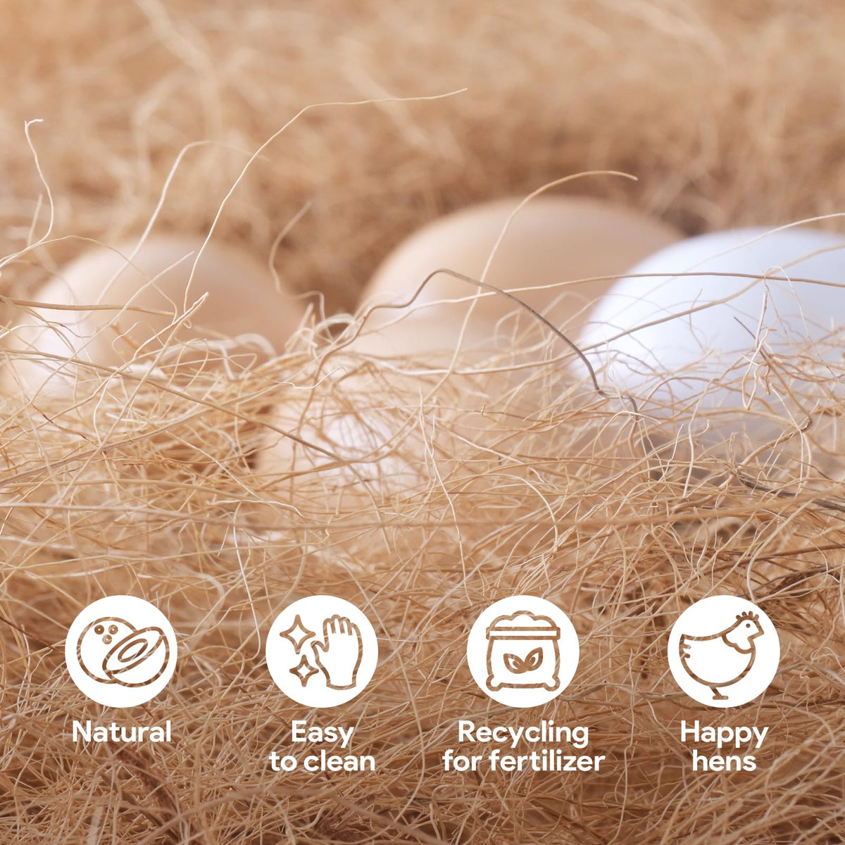 Matutinus eco-friendly pads absorb moisture, keeping the coop dry.