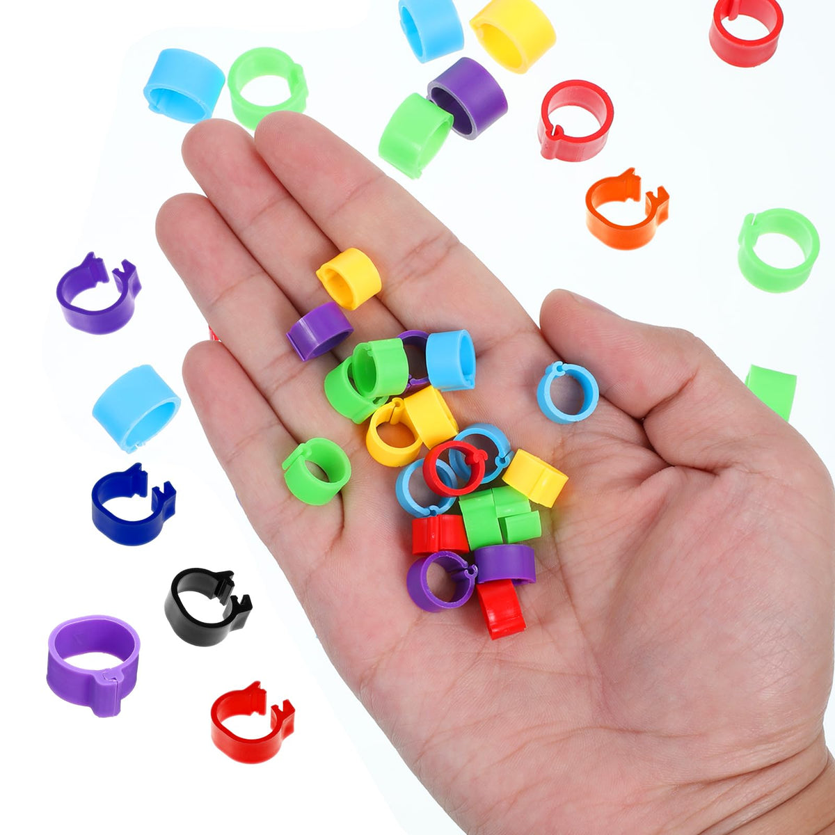 Matwsec baby chick bands 10mm for gentle identification.