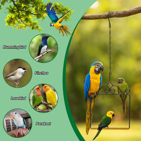 Matwsec hummingbird swing on tree-hanging installation for versatile mounting