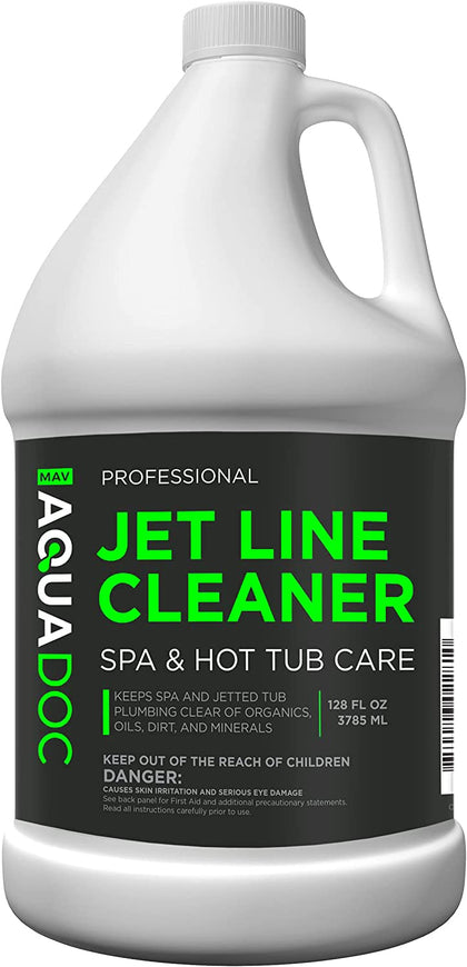 MAV AquaDoc Jet Line Cleaner 1 Gal bottle front for spotless spa jets