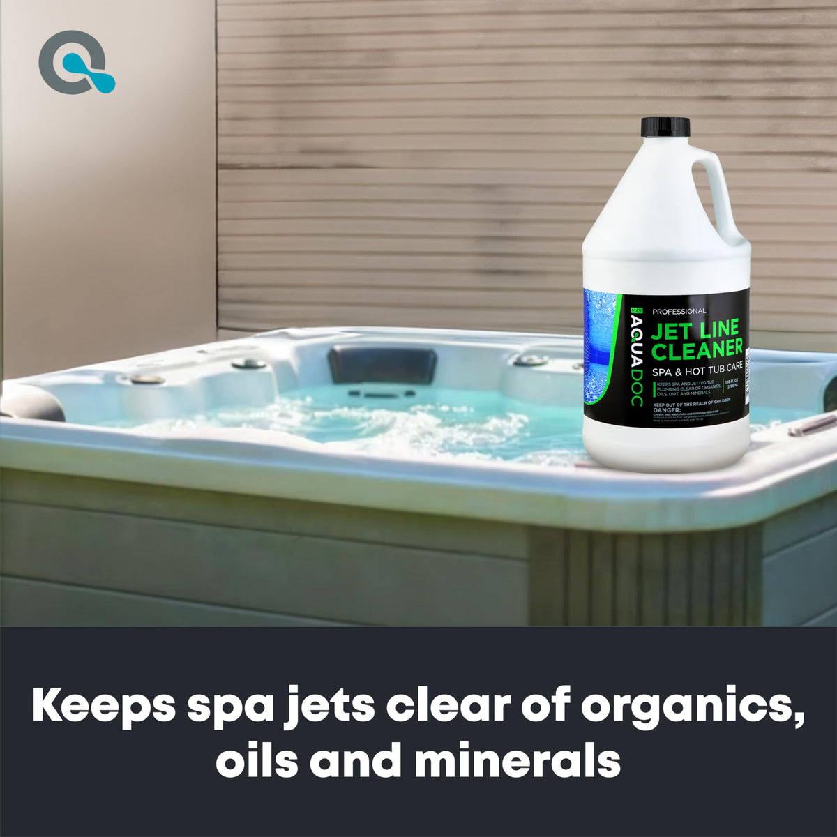 MAV AquaDoc Jet Line Cleaner label closeup shows professional-grade formula