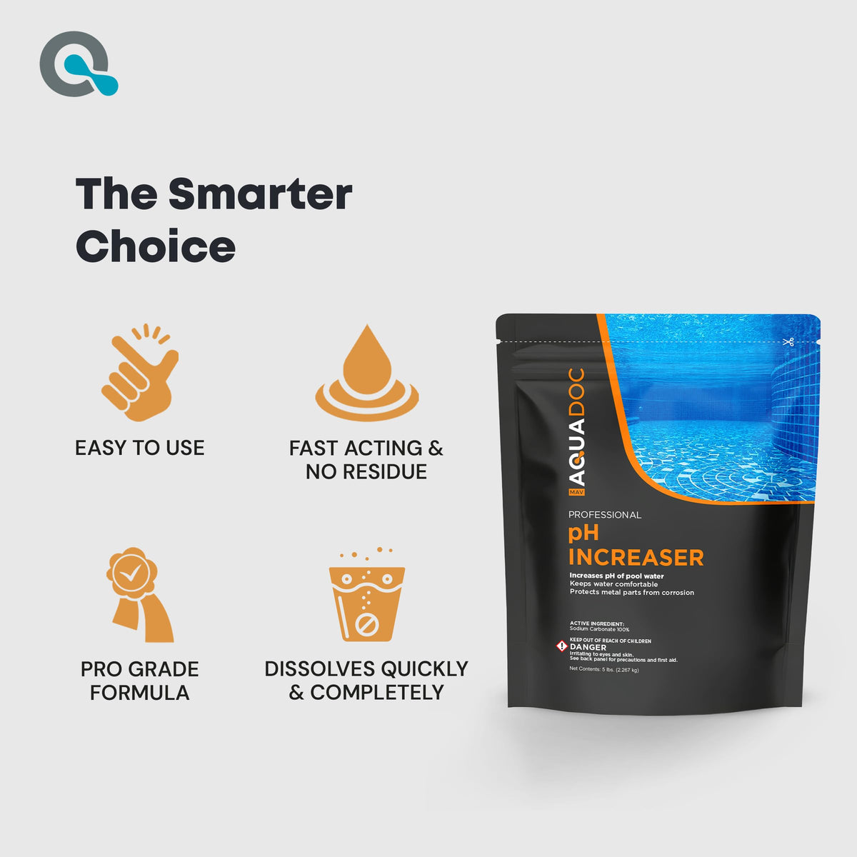 MAV AquaDoc pH Up all pool types compatibility shows universal use