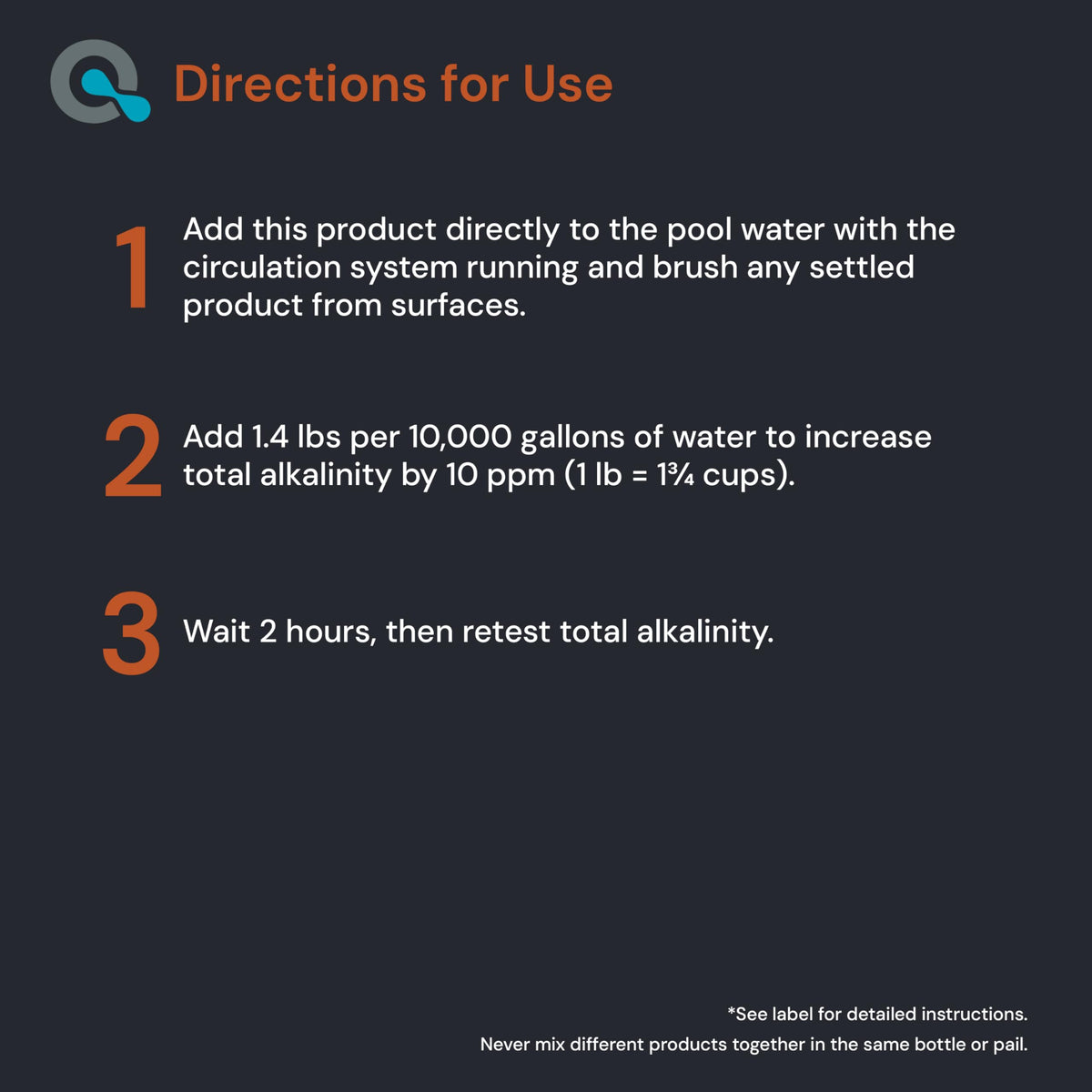 Sodium bicarbonate crystals dissolve quickly, supporting steady alkalinity as you treat the pool.