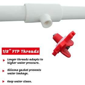 MAVGZUL half-inch PVC tee fittings ready for DIY installation