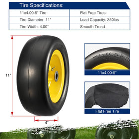 MaxAuto hub adapter kit for 11x4-5 tire shows adjustable fit for multiple mower models