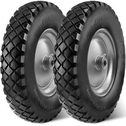 MaxAuto flat-free tire 4.80/4.00-8 for wheelbarrows, reduces punctures during yard work