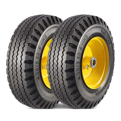MaxAuto flat-free tire 410-350-6 wheel for durable, puncture-resistant performance.