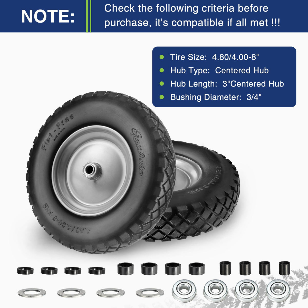 MaxAuto gray wheel and tire combination for outdoor tasks