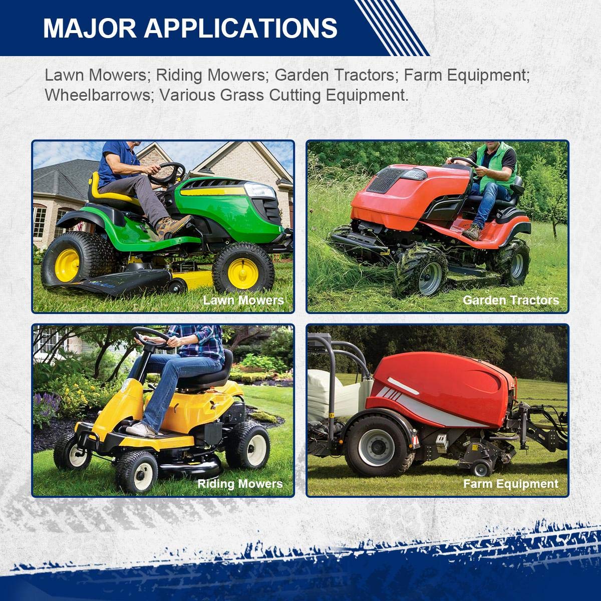 MaxAuto Turf Saver Tire durability close-up suggests longer tread life.