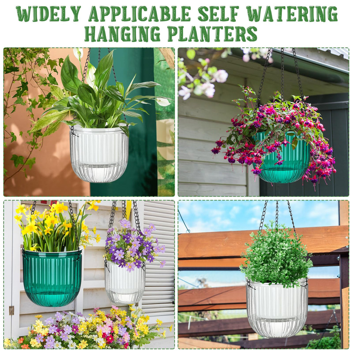 Durable PET pot with metal chain from Maxcheck for long-lasting indoor use