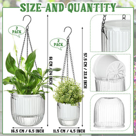 Maxcheck self-watering hanging planter 4.5-inch ideal for small plants.
