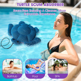 MAXDORIA reusable scum absorber extends spa cleaning.