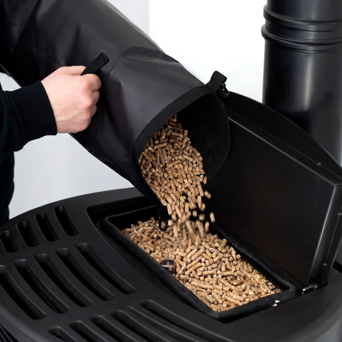 Maxdot multi-use outdoor bag for pellets, charcoal, or seeds.
