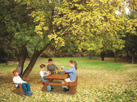 Maxim Child’s Adirondack Chair side view highlighting wide base for safety