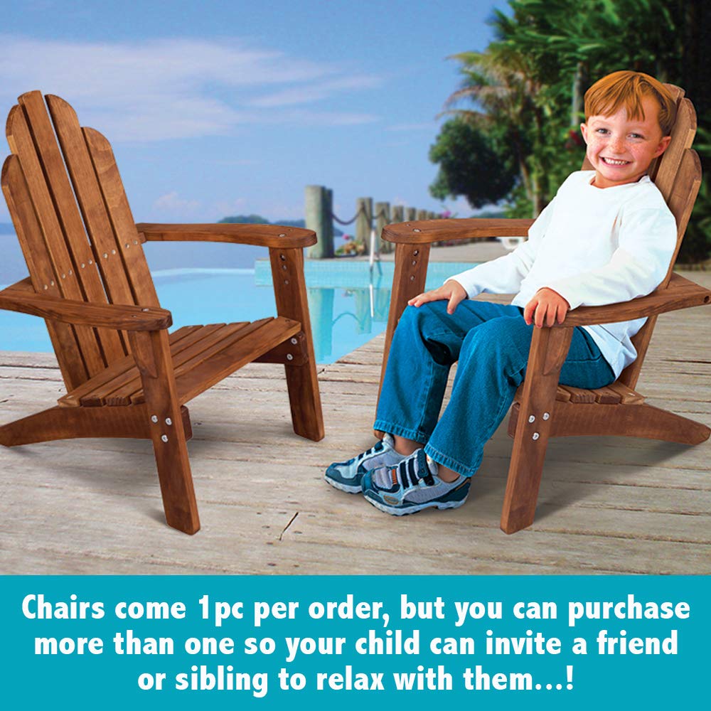 Maxim Child’s Adirondack Chair weather-resistant finish for outdoor durability