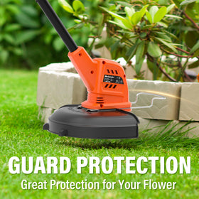 MAXLANDER 90-degree edger rotation reaches flowerbeds and edges neatly