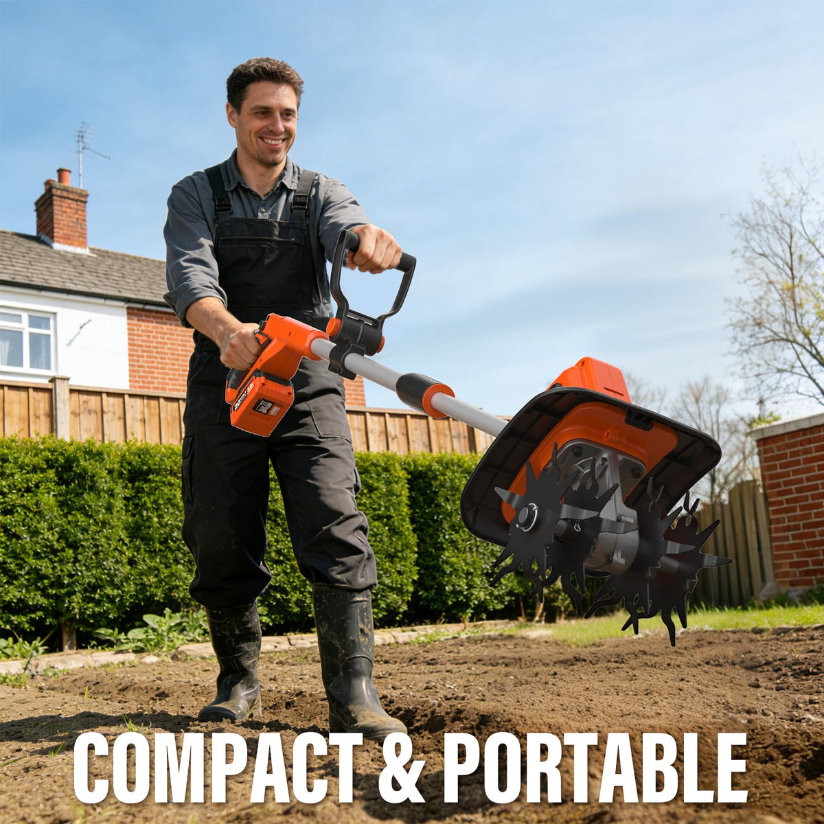 Durable adjustable handle for better control during tilling