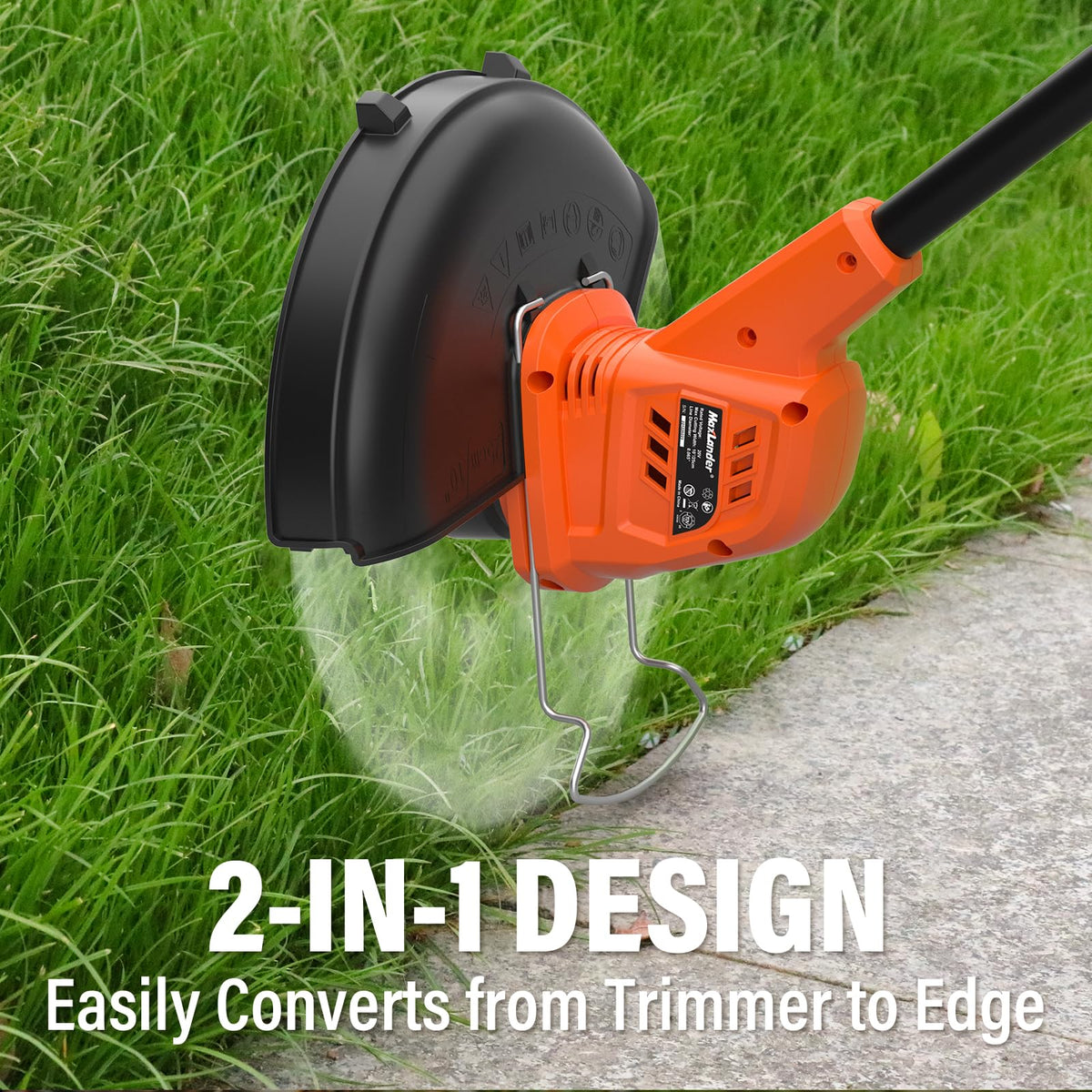 MAXLANDER ergonomic handle design reduces fatigue during extended yard work