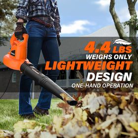 Lightweight 4 lb MAXLANDER blower easy one-handed operation.