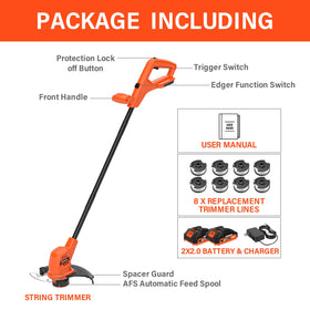 MAXLANDER two 2.0Ah batteries provide longer runtime for bigger yards