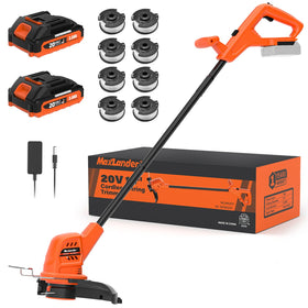 MAXLANDER weed wacker with battery pack powering quick yard cleanup
