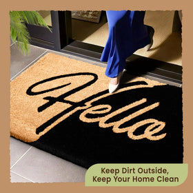 Weather-resistant coco coir mat resists moisture and fading for year-round use