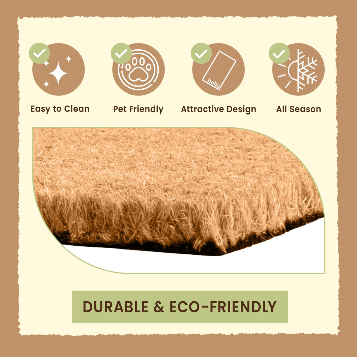 MaxMat Hello door mat weather-resistant for all-weather entryways