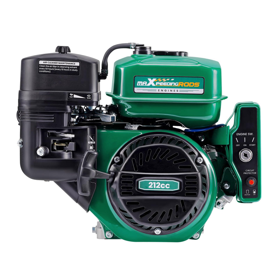 maXpeedingrods 7HP 212cc engine front view for versatile outdoor power tasks
