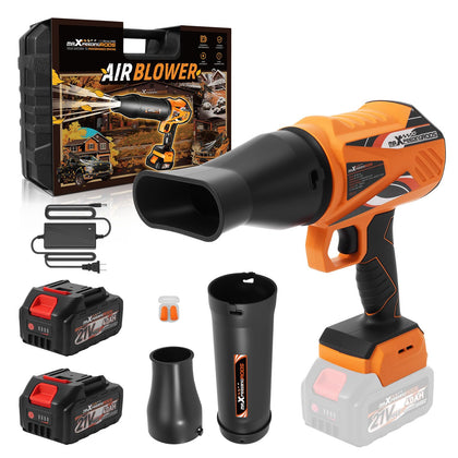maXpeedingrods cordless leaf blower delivering 550 CFM for fast yard cleanup.