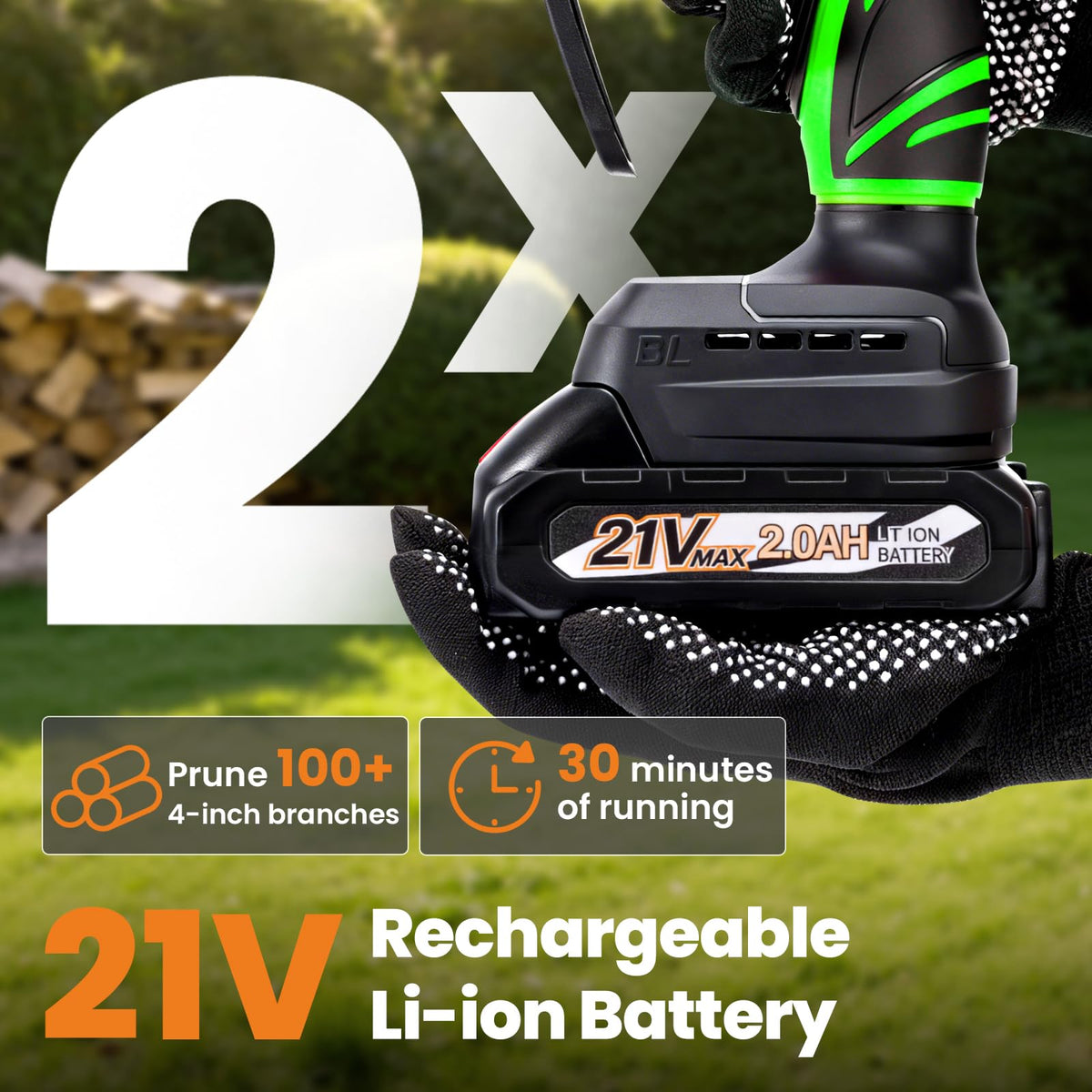 maXpeedingrods mini chainsaw auto lubrication keeps the chain running smoothly.