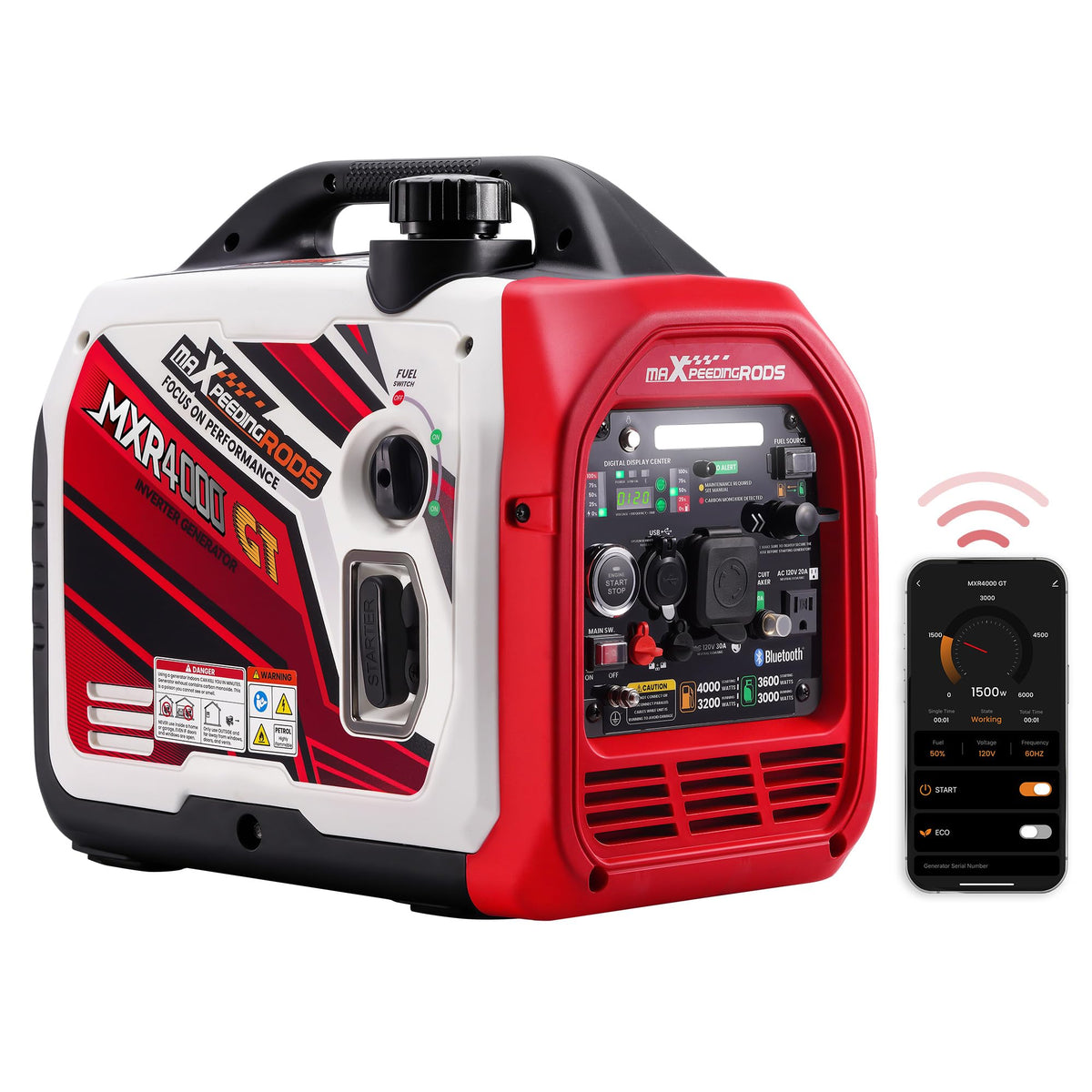 Maxpeedingrods MXR4000GT Bluetooth remote start for convenient operation.