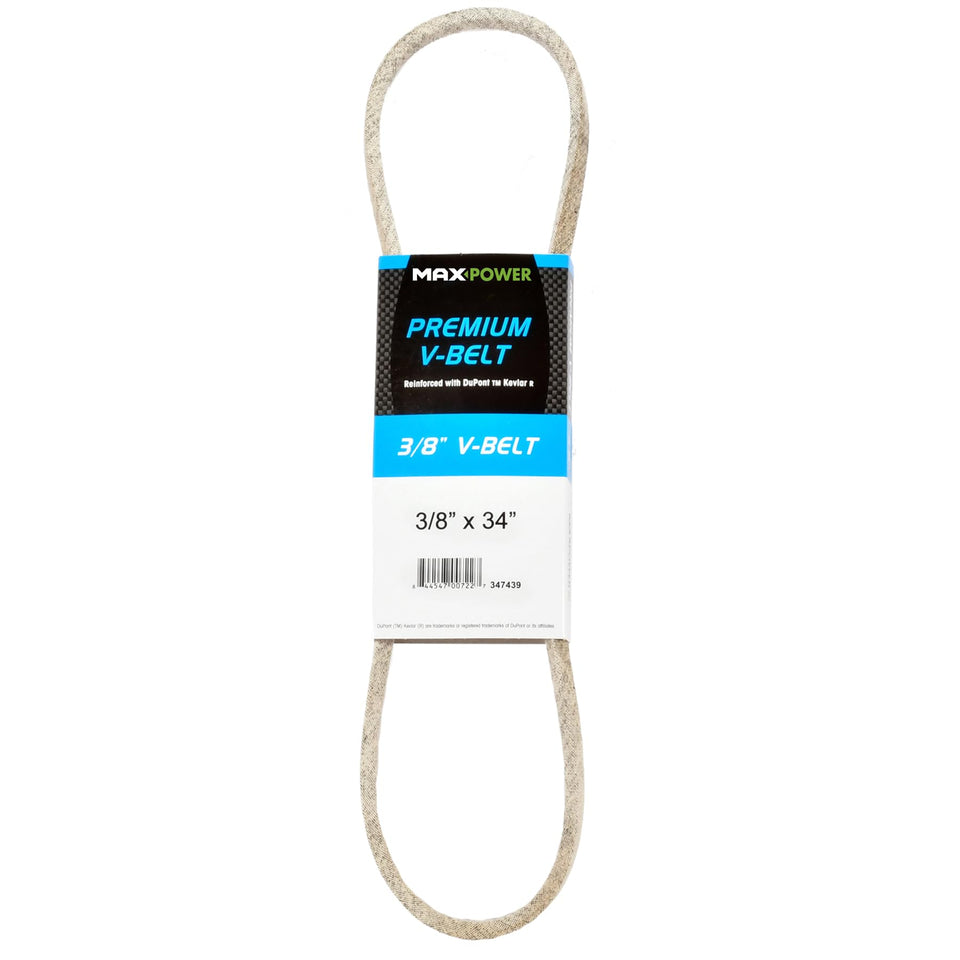 MaxPower 347439 Kevlar belt closeup showing reinforced cords for durability